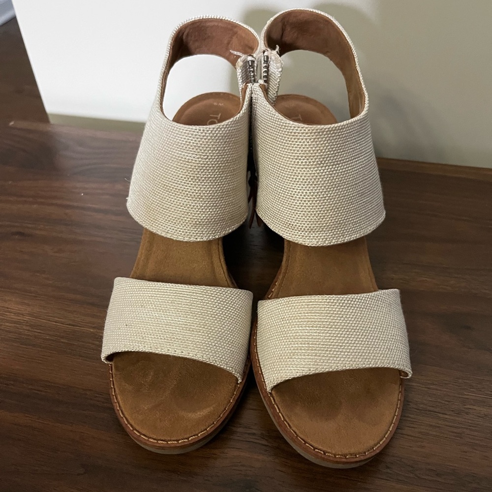 Tom’s Majorca Sandal Ivory Fabric